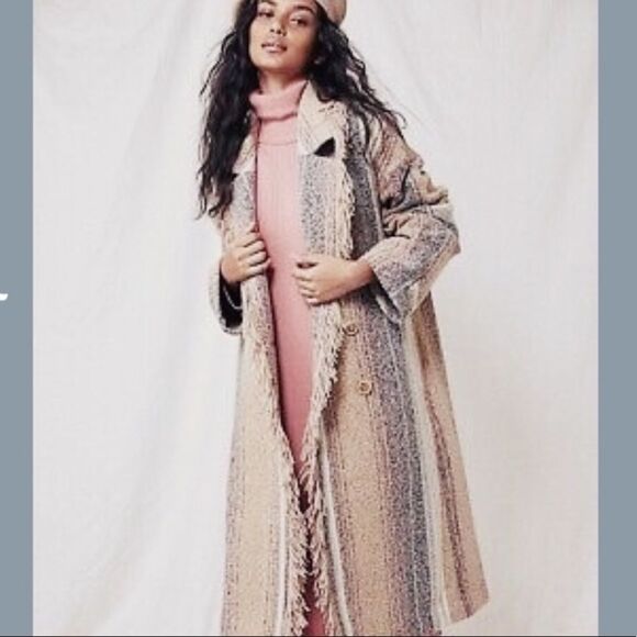 NWTGS WE THE FREE Free People Desert Fringe Coat  / Dreamweaver - Picture 7 of 10